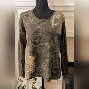 Paisley Long Sleeve Top